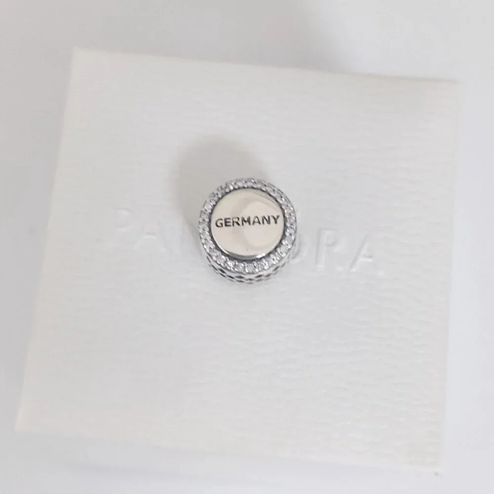 Pandora Germany Flag Bead Charm Exclusive Travel Pendant S925 Silver with box - Picture 8 of 9